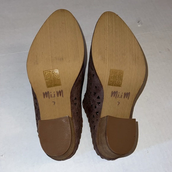 Brand New Never Worn Heeled Mule Shoes Purple Size 7 - Picture 6 of 7